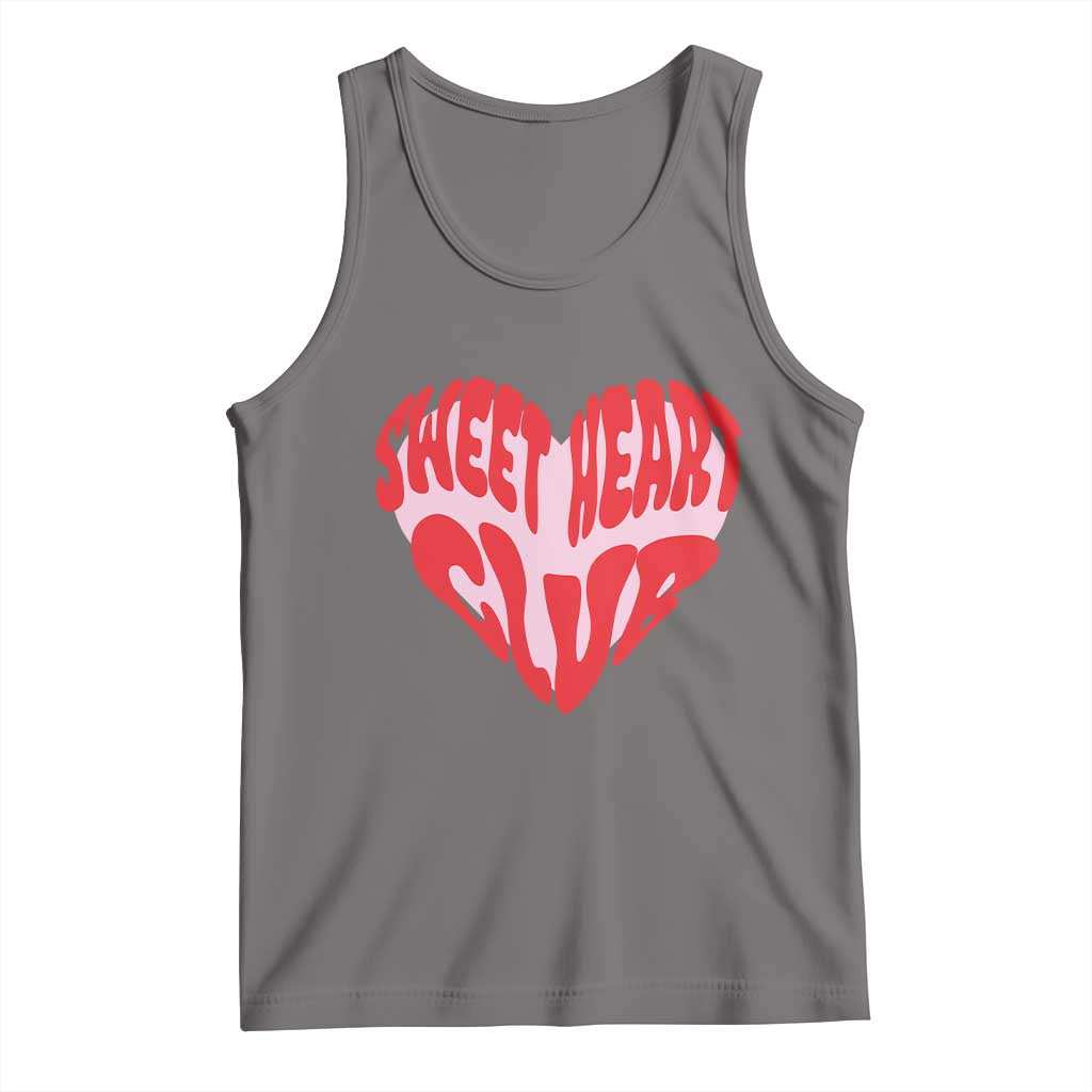 Funny Valentine's Day Sweet Heart Club Tank Top TS11 Deep Heather Print Your Wear