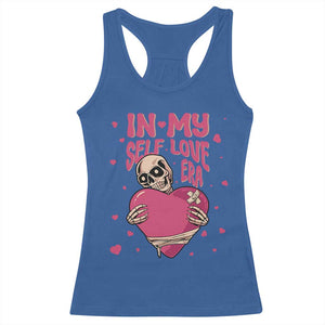 Funny Anti Valentine's Day Racerback Tank Top In My Self Love Era Skeleton Hearts TS11 Royal Blue Print Your Wear