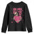 Funny Anti Valentine's Day Youth Sweatshirt In My Self Love Era Skeleton Hearts TS11 Black Print Your Wear