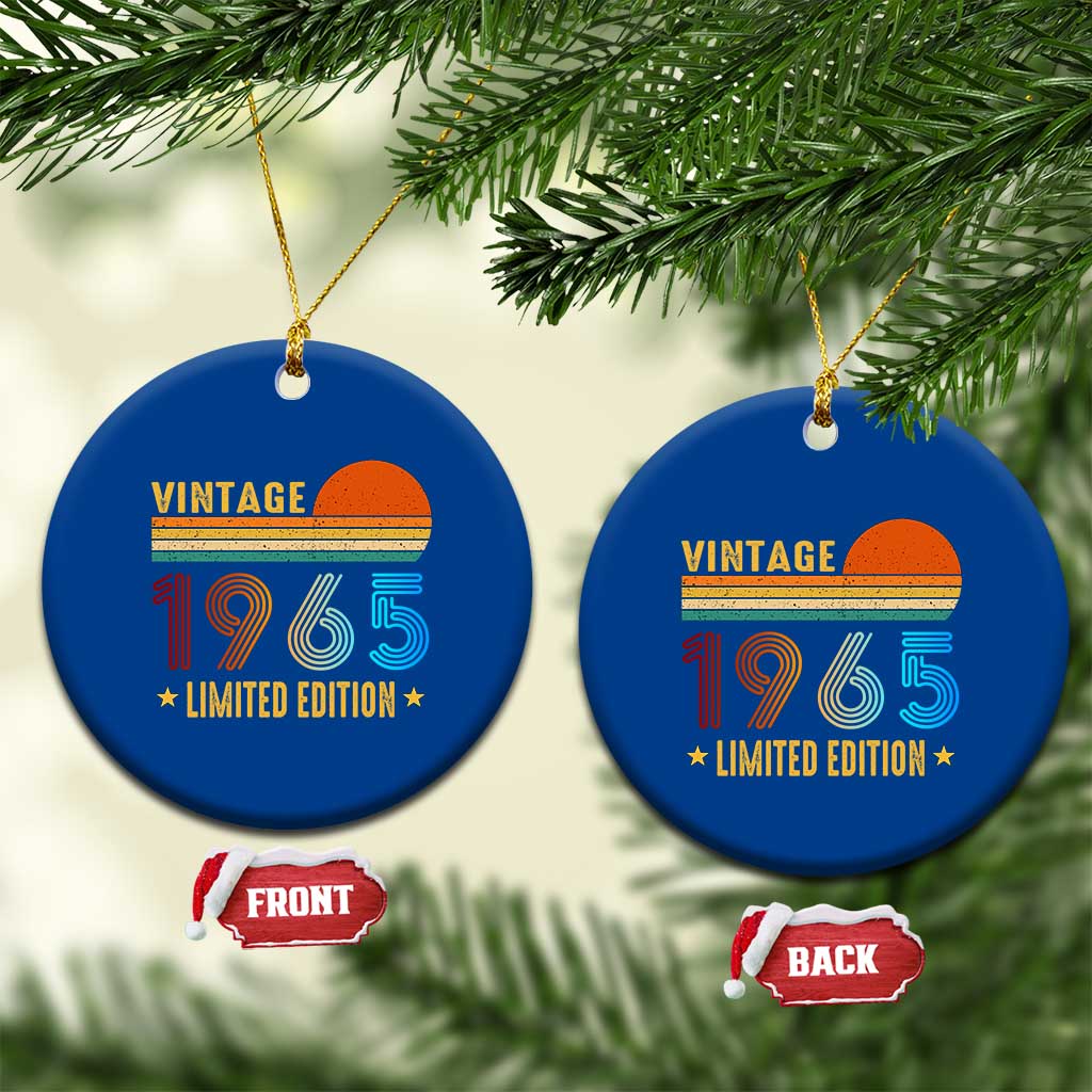 Funny Birthday Ceramic Ornament Vintage 1965 Limited Edition Bday Party TS11 1pc Blue Print Your Wear