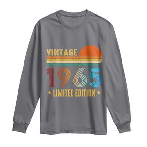 Funny Birthday Long Sleeve Shirt Vintage 1965 Limited Edition Bday Party TS11 Charcoal Print Your Wear