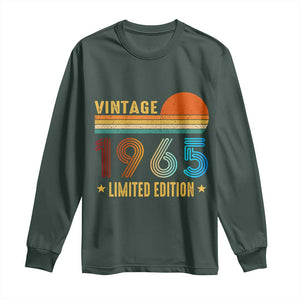 Funny Birthday Long Sleeve Shirt Vintage 1965 Limited Edition Bday Party TS11 Dark Forest Green Print Your Wear