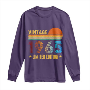 Funny Birthday Long Sleeve Shirt Vintage 1965 Limited Edition Bday Party TS11 Purple Print Your Wear