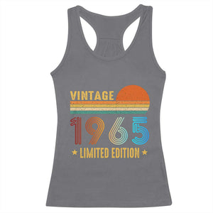 Funny Birthday Racerback Tank Top Vintage 1965 Limited Edition Bday Party TS11 Charcoal Print Your Wear