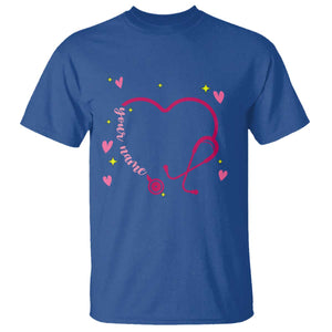 Personalized Valentine's Day Nursing T Shirt Custom Name Nurse Doctor Heart Stethoscope TS11 Royal Blue Print Your Wear