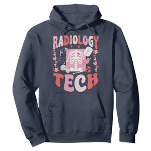 Funny Radiology Tech Valentine's Day Hoodie Rad Tech Nurse Xray Hearts TS11 Navy Print Your Wear