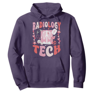 Funny Radiology Tech Valentine's Day Hoodie Rad Tech Nurse Xray Hearts TS11 Purple Print Your Wear