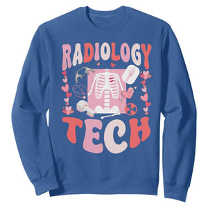 Funny Radiology Tech Valentine's Day Sweatshirt Rad Tech Nurse Xray Hearts TS11 Royal Blue Print Your Wear