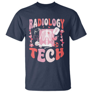 Funny Radiology Tech Valentine's Day T Shirt Rad Tech Nurse Xray Hearts TS11 Navy Print Your Wear