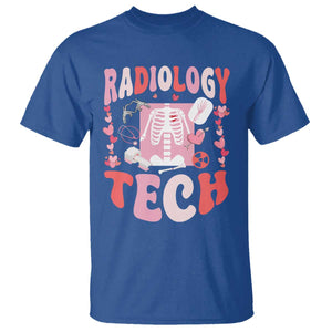 Funny Radiology Tech Valentine's Day T Shirt Rad Tech Nurse Xray Hearts TS11 Royal Blue Print Your Wear