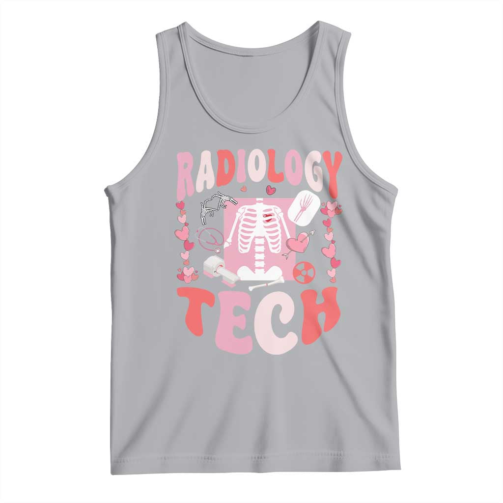 Funny Radiology Tech Valentine's Day Tank Top Rad Tech Nurse Xray Hearts TS11 Athletic Heather Print Your Wear