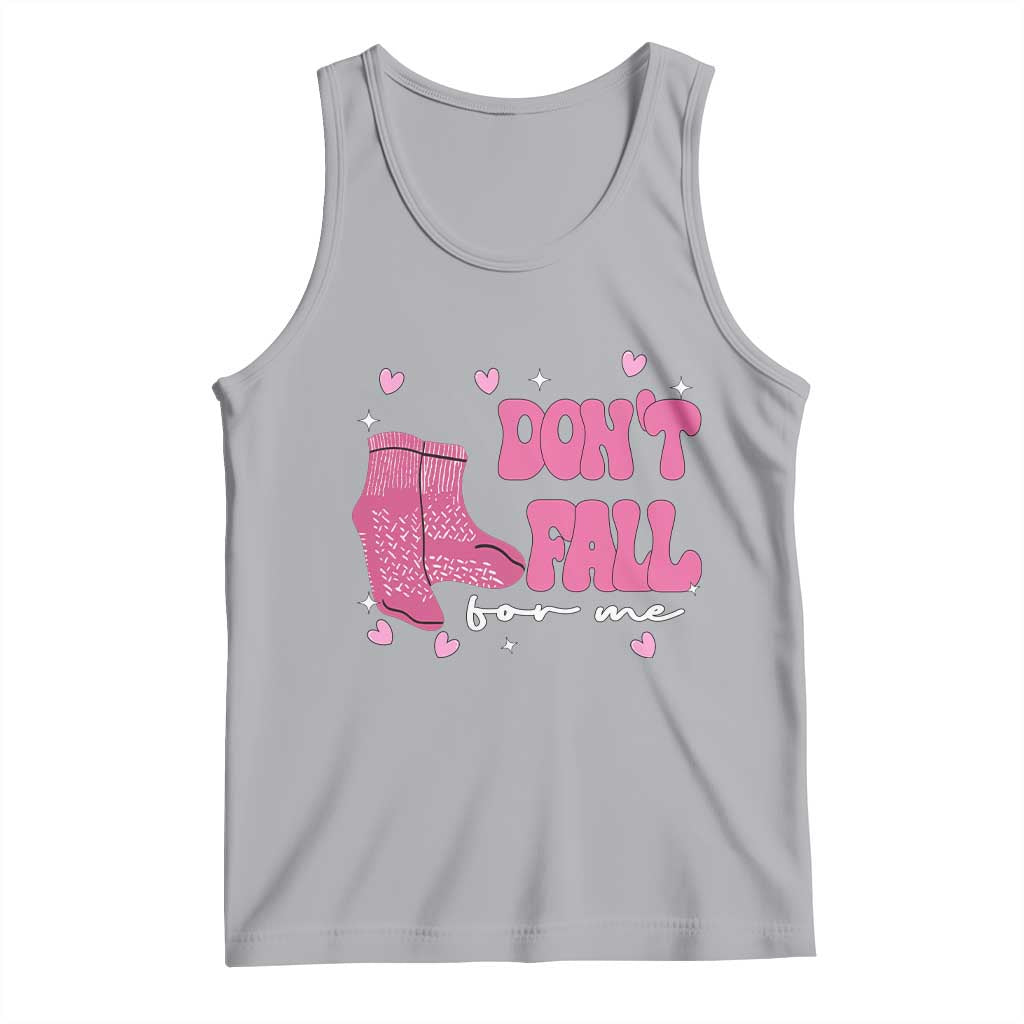 Funny Fall Physical Therapy Valentine's Day Tank Top Don't Fall For Me Fall Prevention Nurse TS11 Athletic Heather Print Your Wear