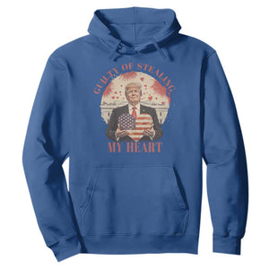 Funny Trump Valentine's Day Hoodie Guilty Of Stealing My Heart American USA Heart TS11 Royal Blue Print Your Wear