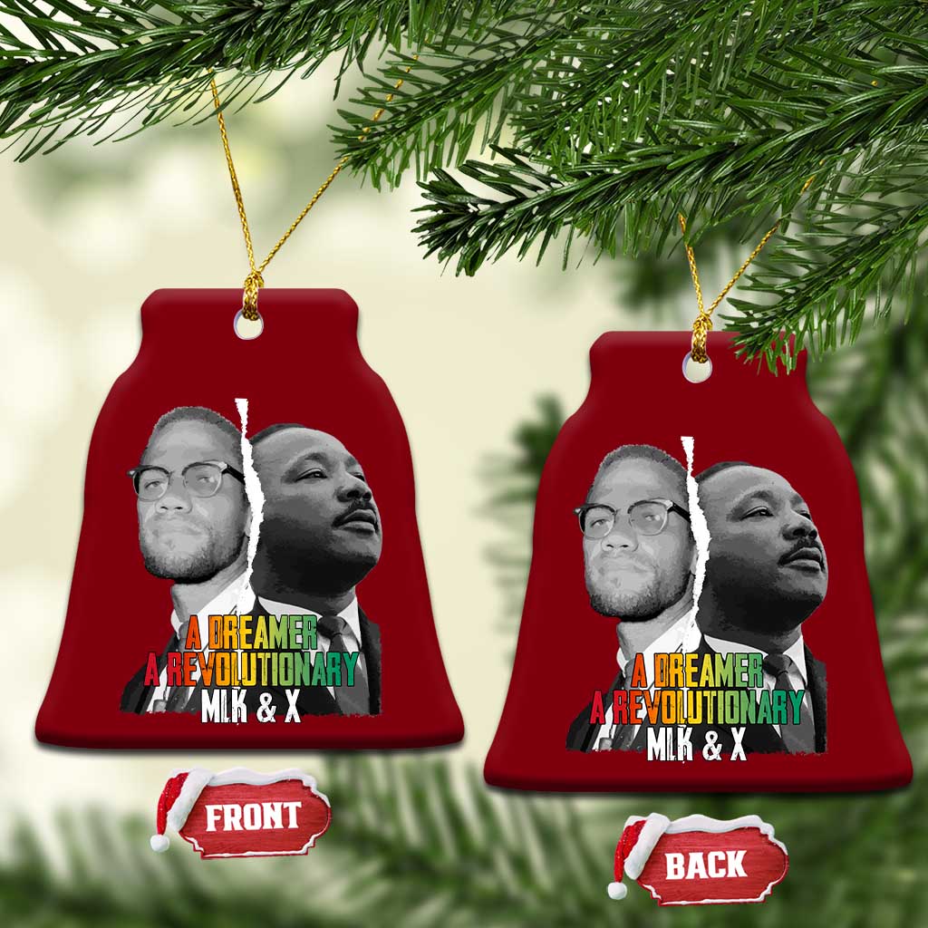 Martin Luther King Malcolm X Ceramic Ornament A Dreamer A Revolutionary Black Leaders TS11 Print Your Wear