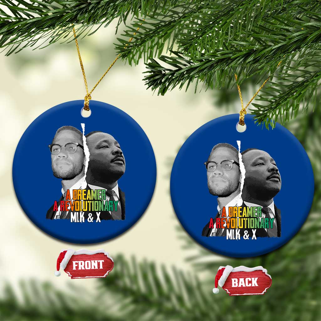Martin Luther King Malcolm X Ceramic Ornament A Dreamer A Revolutionary Black Leaders TS11 1pc Blue Print Your Wear