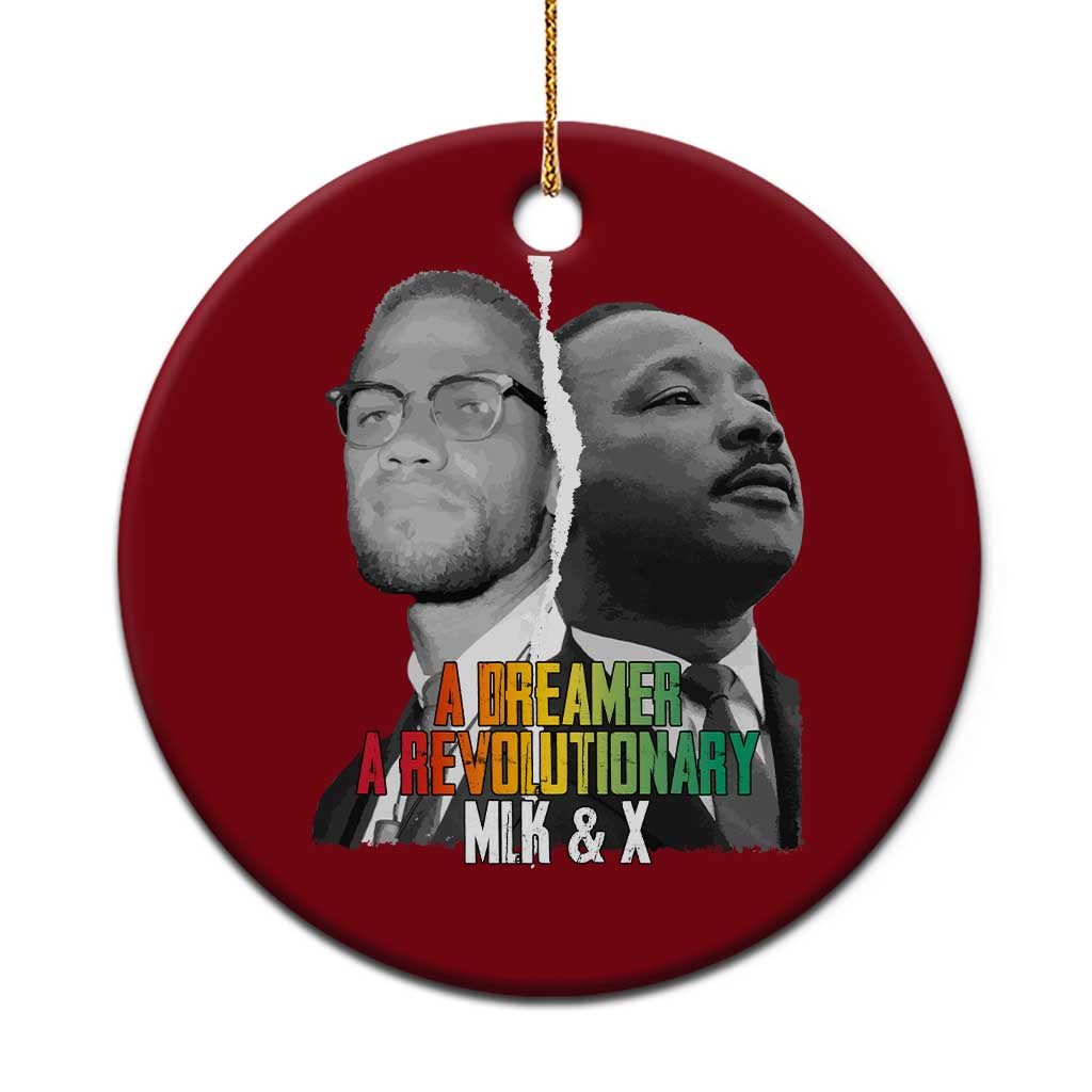Martin Luther King Malcolm X Ceramic Ornament A Dreamer A Revolutionary Black Leaders TS11 1pc Red Print Your Wear