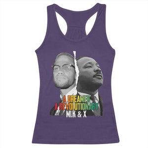 Martin Luther King Malcolm X Racerback Tank Top A Dreamer A Revolutionary Black Leaders TS11 Purple Print Your Wear