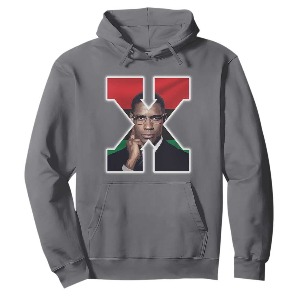 Malcolm X Black History Month Black Liberation Flag Hoodie TS11 Charcoal Print Your Wear