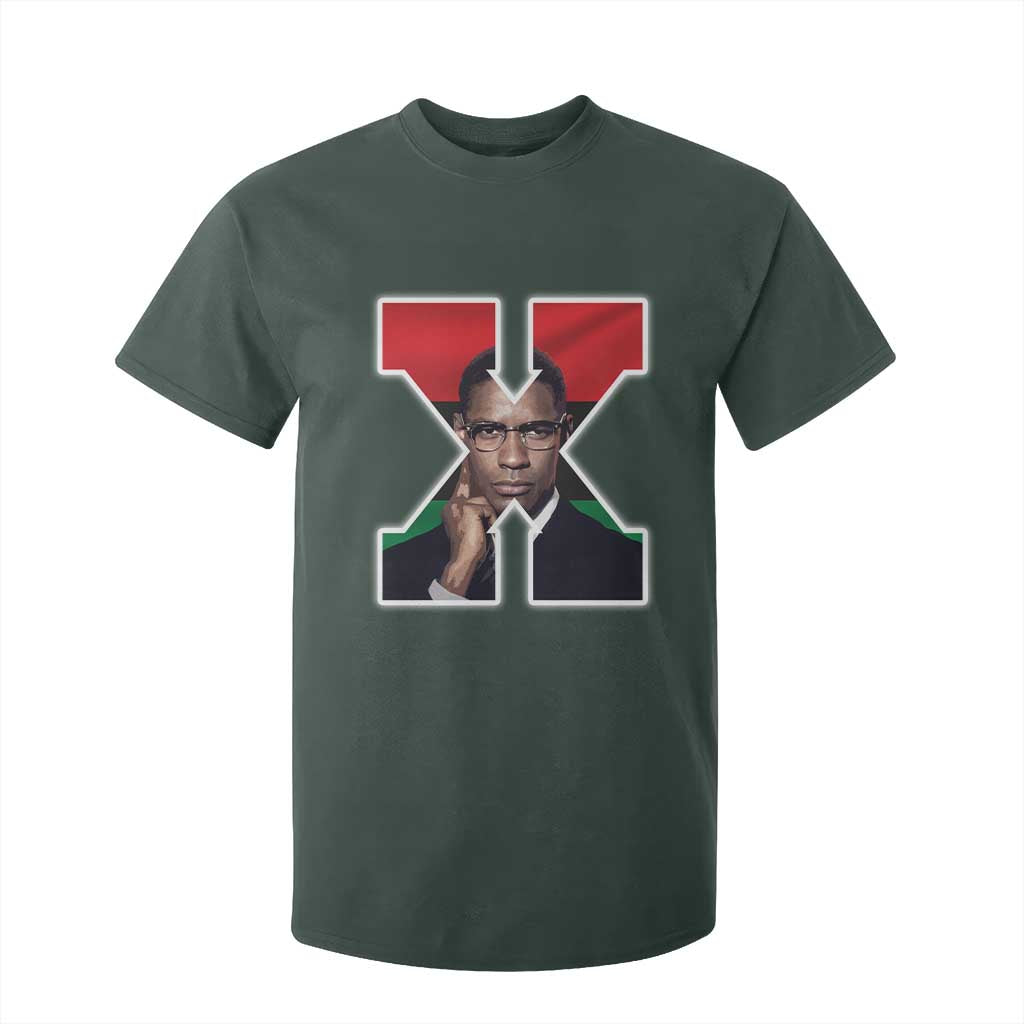 Malcolm X Black History Month Black Liberation Flag T Shirt For Kid TS11 Dark Forest Green Print Your Wear