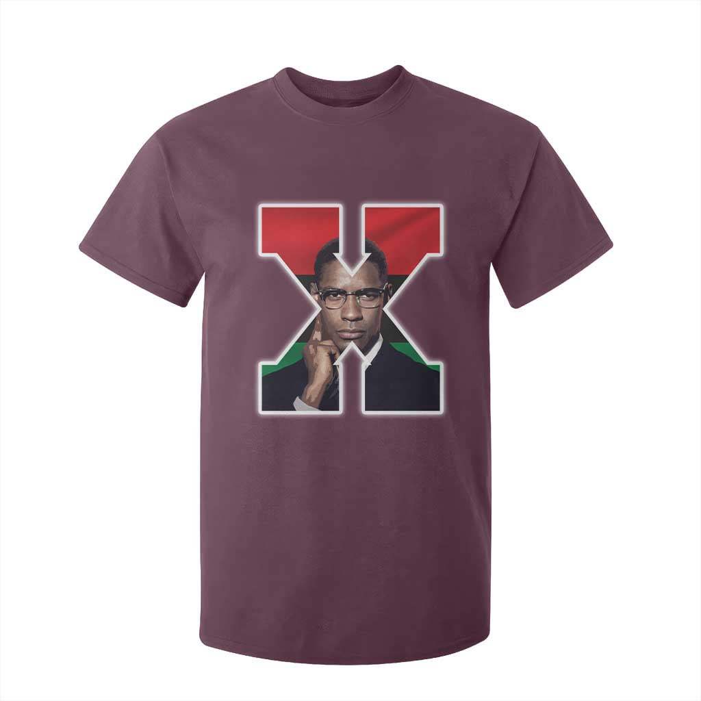 Malcolm X Black History Month Black Liberation Flag T Shirt For Kid TS11 Maroon Print Your Wear