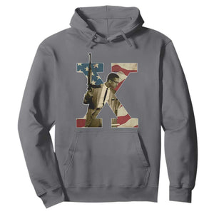 Malcolm X Hoodie Black History Leaders American Flag TS11 Charcoal Print Your Wear