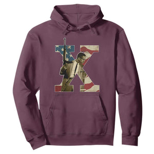 Malcolm X Hoodie Black History Leaders American Flag TS11 Maroon Print Your Wear