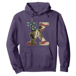 Malcolm X Hoodie Black History Leaders American Flag TS11 Purple Print Your Wear