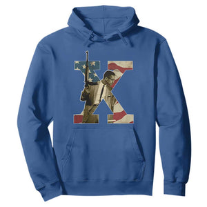 Malcolm X Hoodie Black History Leaders American Flag TS11 Royal Blue Print Your Wear