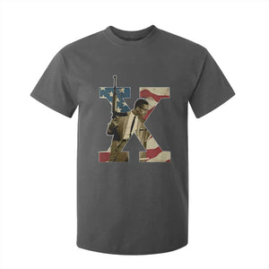 Malcolm X T Shirt For Kid Black History Leaders American Flag TS11 Dark Heather Print Your Wear