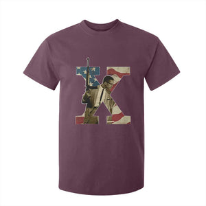 Malcolm X T Shirt For Kid Black History Leaders American Flag TS11 Maroon Print Your Wear