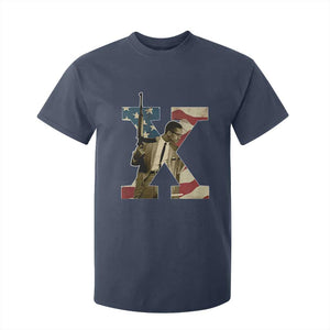 Malcolm X T Shirt For Kid Black History Leaders American Flag TS11 Navy Print Your Wear