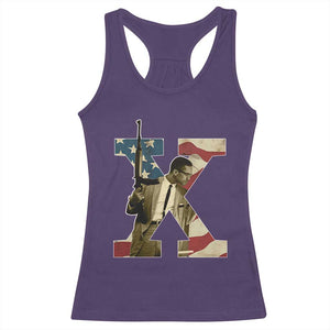 Malcolm X Racerback Tank Top Black History Leaders American Flag TS11 Purple Print Your Wear