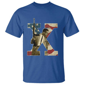 Malcolm X T Shirt Black History Leaders American Flag TS11 Royal Blue Print Your Wear