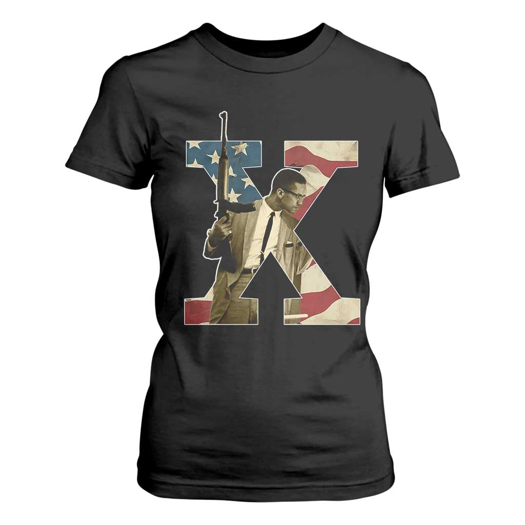 Malcolm X T Shirt For Women Black History Leaders American Flag TS11 Black Print Your Wear