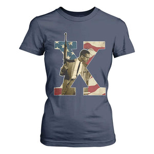 Malcolm X T Shirt For Women Black History Leaders American Flag TS11 Navy Print Your Wear