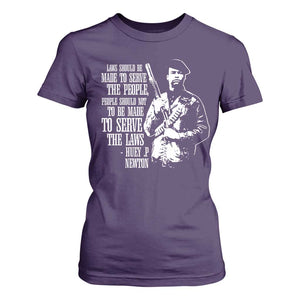 Huey P.Newton Quote T Shirt For Women People Should Not To Be Made To Serve The Laws Black History Month TS11 Purple Print Your Wear