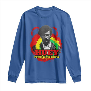 Huey P Newton Long Sleeve Shirt Power To The People Black History Month TS11 Royal Blue Print Your Wear