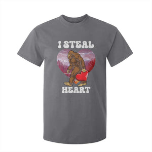 Funny Bigfoot Valentine's Day I Steal Heart T Shirt For Kid TS11 Charcoal Print Your Wear