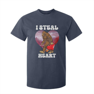 Funny Bigfoot Valentine's Day I Steal Heart T Shirt For Kid TS11 Navy Print Your Wear