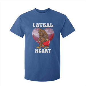 Funny Bigfoot Valentine's Day I Steal Heart T Shirt For Kid TS11 Royal Blue Print Your Wear