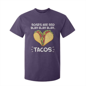 Funny Tacos Valentine T Shirt For Kid Roses Are Red Blah Blah Tacos Mexican Food TS11 Purple Print Your Wear