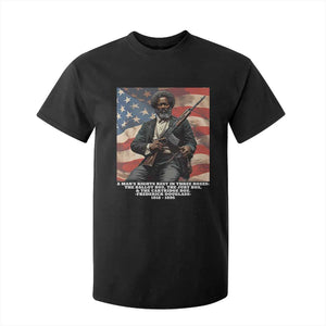 Frederick Douglass T Shirt For Kid A Man's Rights Rest In Three Boxes American Flag TS11 Black Print Your Wear