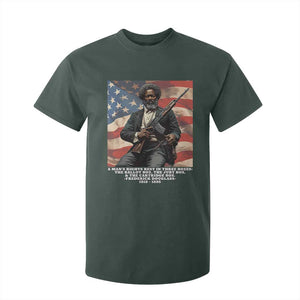 Frederick Douglass T Shirt For Kid A Man's Rights Rest In Three Boxes American Flag TS11 Dark Forest Green Print Your Wear