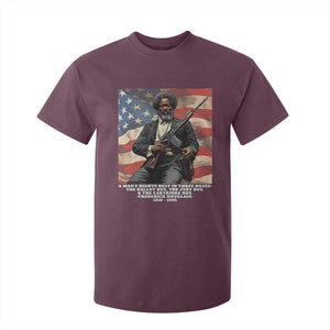 Frederick Douglass T Shirt For Kid A Man's Rights Rest In Three Boxes American Flag TS11 Maroon Print Your Wear