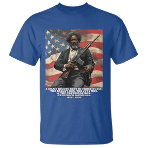 Frederick Douglass T Shirt A Man's Rights Rest In Three Boxes American Flag TS11 Royal Blue Print Your Wear