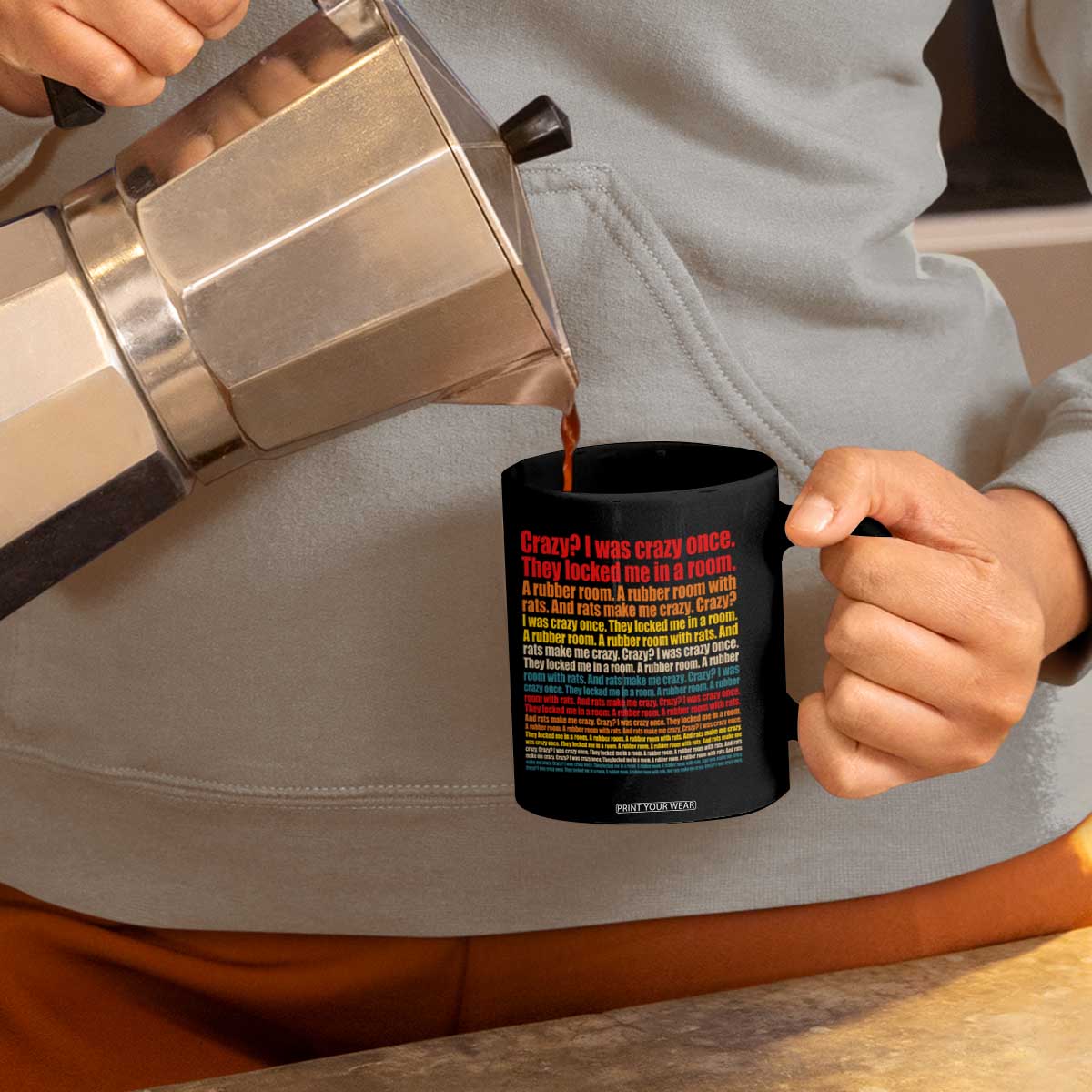 Funny Crazy I Was Crazy Once Meme Coffee Mug TS11 Print Your Wear