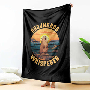 Funny Groundhog Whisperer Throw Blanket Screaming Woodchuck Mountain Forest TS11 Print Your Wear