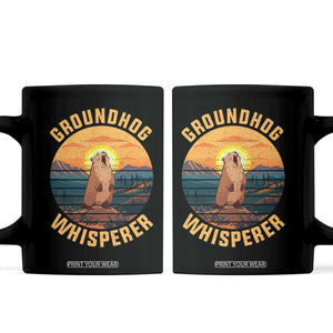 Funny Groundhog Whisperer Coffee Mug Screaming Woodchuck Mountain Forest TS11 Black Print Your Wear
