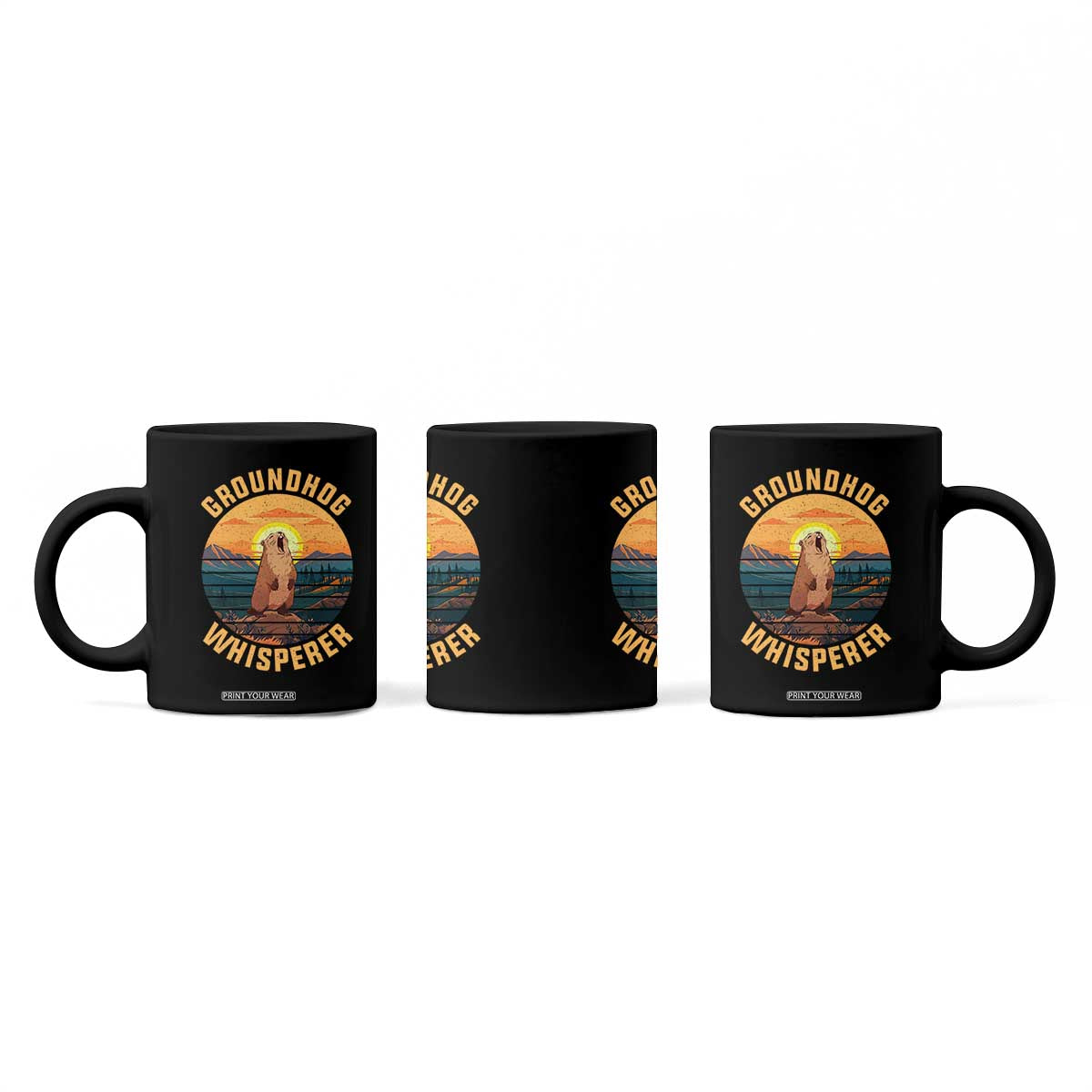 Funny Groundhog Whisperer Coffee Mug Screaming Woodchuck Mountain Forest TS11 Print Your Wear