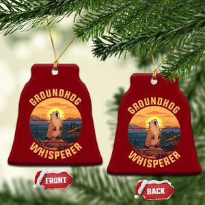 Funny Groundhog Whisperer Ceramic Ornament Screaming Woodchuck Mountain Forest TS11 Print Your Wear
